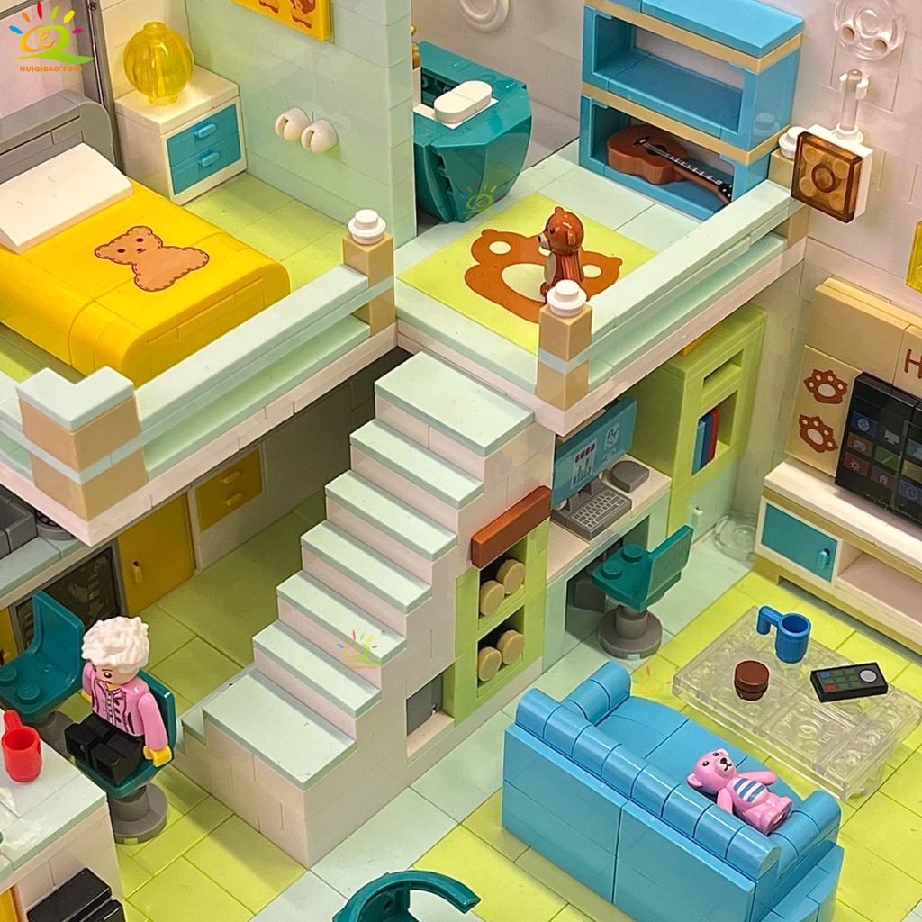 Mô Hình Đồ Chơi Lắp Ráp Nhà Búp Bê villa pet Mini Ấm Áp Sáng Tạo