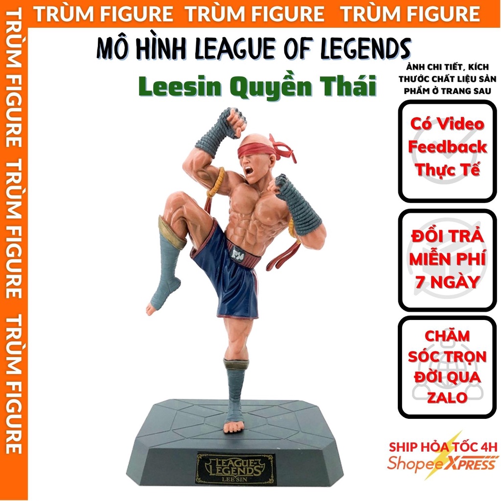 Mô Hình, Figure League of Legends Leesin Quyền Thái, Game Liên Minh Huyền Thoại - Full Box Trùm Figure