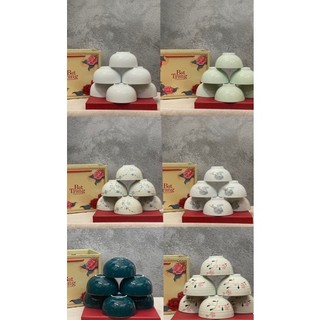Bộ chén, bát ăn cơm men sứ Bát Tràng cao cấp, Bộ 6 bát và 10 bát làm quà tặng gia đình, người thân, tân gia, ý nghĩa