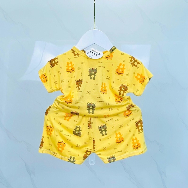 Bộ cộc thun lạnh Minky Mom in hình - chất siêu mát giải nhiệt ngày hè