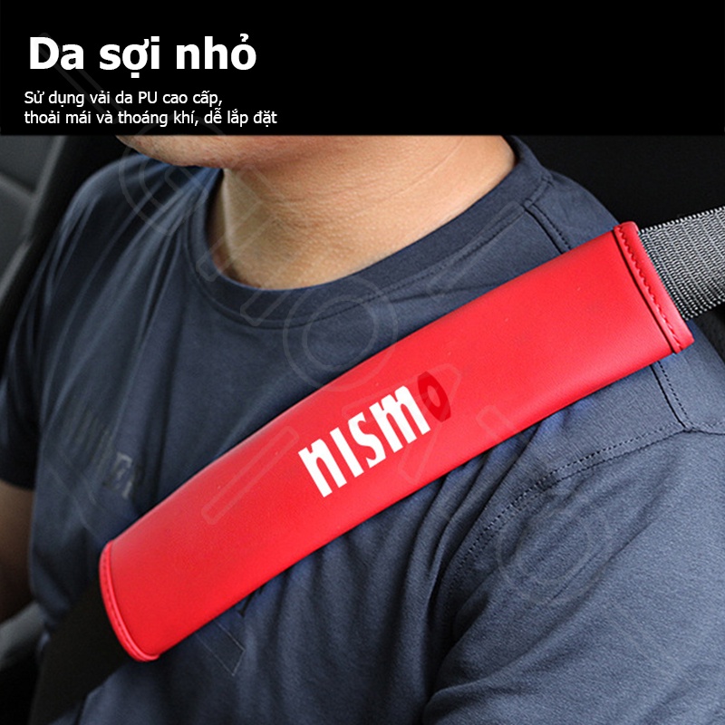 GTIOATO NISMO Da DâY Đai An ToàN Ô Tô CàI DâY An ToàN Ô Tô BọC DâY An ToàN Xe HơI Đệm Bọc Dây Đai An Toàn Xe Hơi Phụ KiệN Ô Tô Phụ KiệN Trang Trí Ô Tô Cho Nissan Almera Navara XTail Terra Sunny Qashqai
