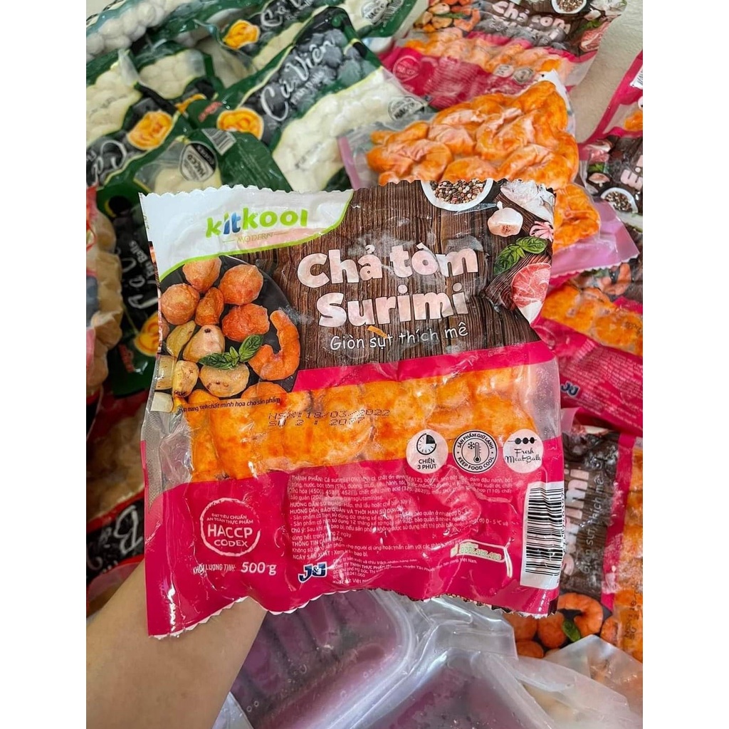 Chả Tôm Con Surimi Định Hình 500g Lacusina / Kitkool / Liên Anh