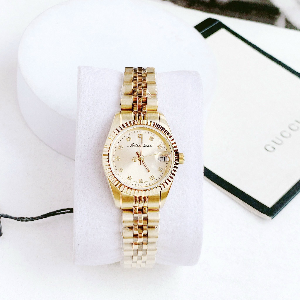 Đồng hồ nữ dây thép Mathey Tissot Crystal D710PDI