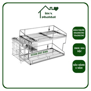 Kệ chén treo tường đa năng Inox 304 PHÁT ĐẠT không rỉ sét, rổ kệ bát, giá để bát, kệ úp bát