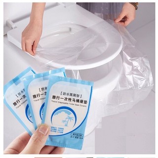 Giấy Lót Bồn cầu Toilet Màng PE KHÔNG THẤM NƯỚC Dùng 1 Lần, Bỏ Túi Tiện Lợi Khi Đi Du Lịch, Khám Bệnh, Mua Sắm