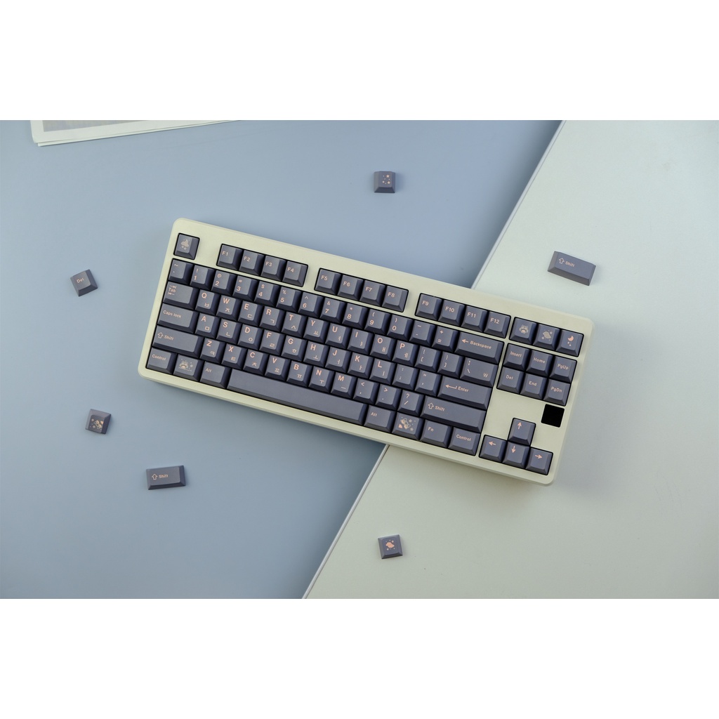 GMK Owl Keycap, 129 Phím Keycaps PBT Cherry Profile DYE-SUB Cá Nhân Keycaps GMK Cho Bàn Phím Cơ