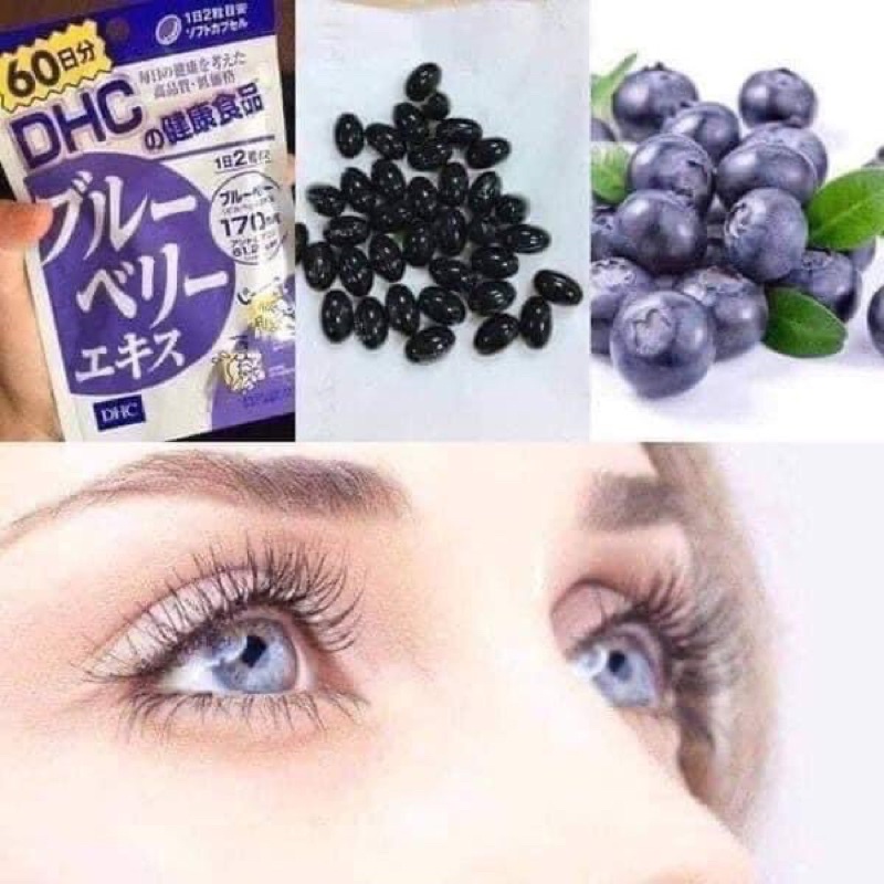 Viên Uống Bổ Mắt Việt Quất DHC Blueberry Extract Nhật Bản Túi 120viên