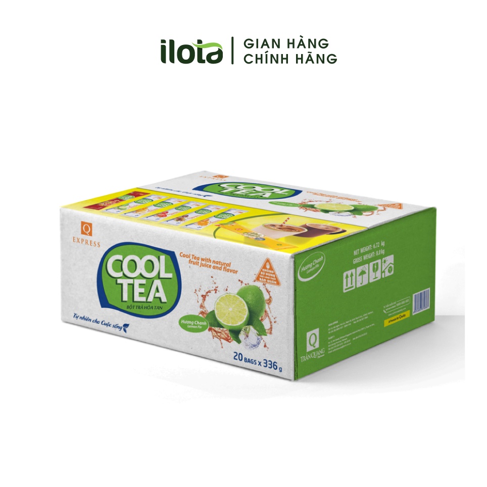 Combo 5 bịch trà chanh Hoà tan Trần Quang Cooltea (Bịch 24 gói x 14gr)