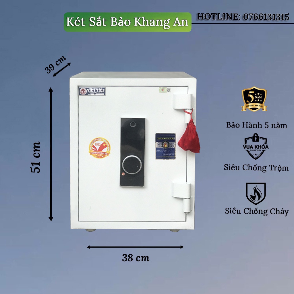Két Sắt Việt Tiệp VE54 Vân Tay Kiêm Điện Tử HN Liên Hệ 0766.13.13.15 Để Được Free Ship
