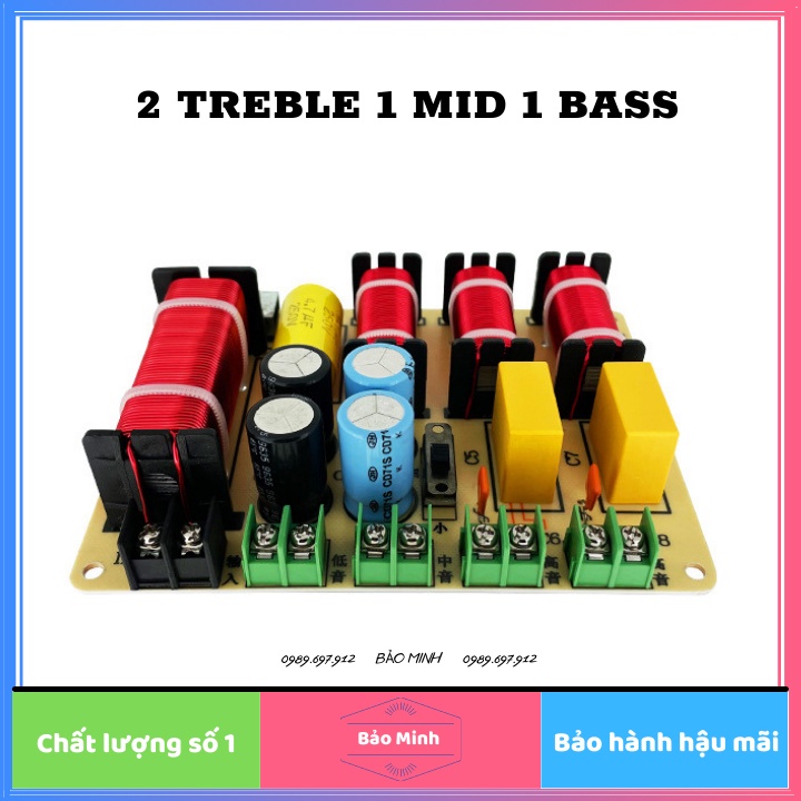 Phân tần loa 4 đường tiếng 1 Bass 1 Mid 2 Treble  RCEDA-412 nhập khẩu cao cấp | Giá 1 cái | Phân tần 3 đường tiếng