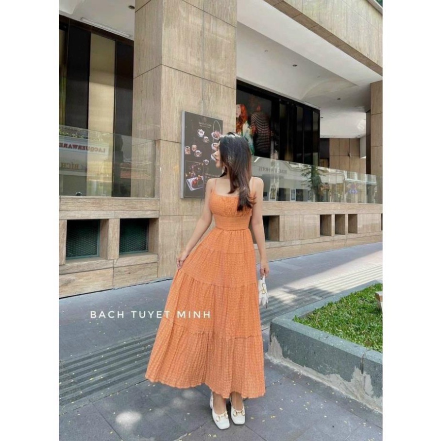 (Fom: <55kg) Đầm Maxi Xoè Xốp Váy Chúa Nữ Tính, Đầm Công Chúa, Dự Tiệc, Thường Ngày, Ăn Cưới, Dã Ngoại JL24 | BigBuy360 - bigbuy360.vn