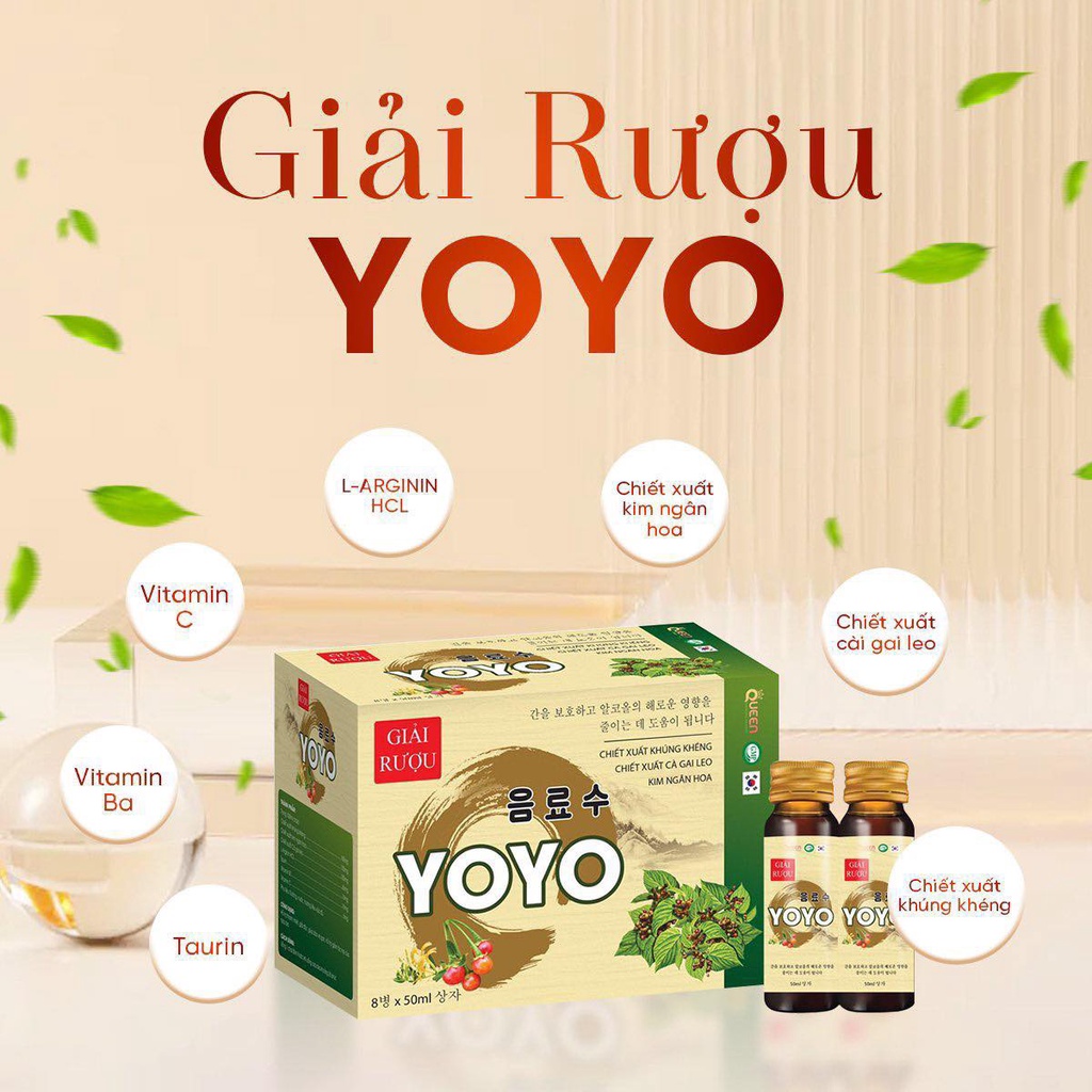 Nước giải rượu YoYo hỗ trợ thanh nhiệt, giải độc, giúp bảo vệ gan, giảm tác hại của rượu bia