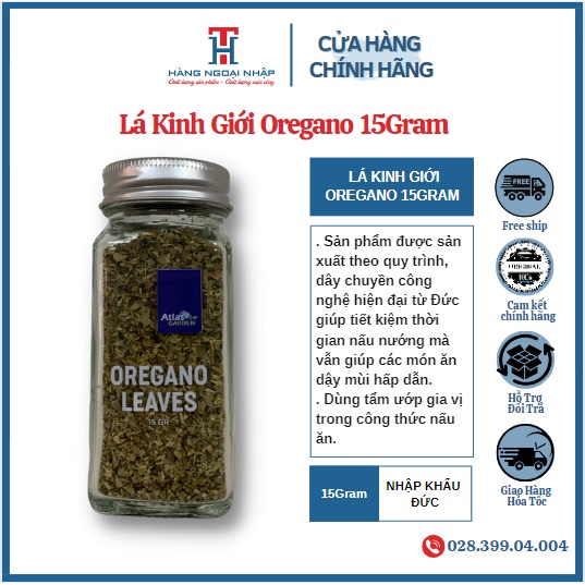 Oregano - Lá Kinh Giới Nhập Khẩu Đức Hũ 15Gram