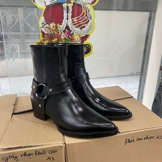 Giày harnessboot Da bò Nappa - Đế phíp gỗ cao cấp
