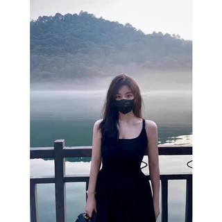 Váy maxi màu đen dáng dài cực trendy - MS036 (Có ảnh thật)