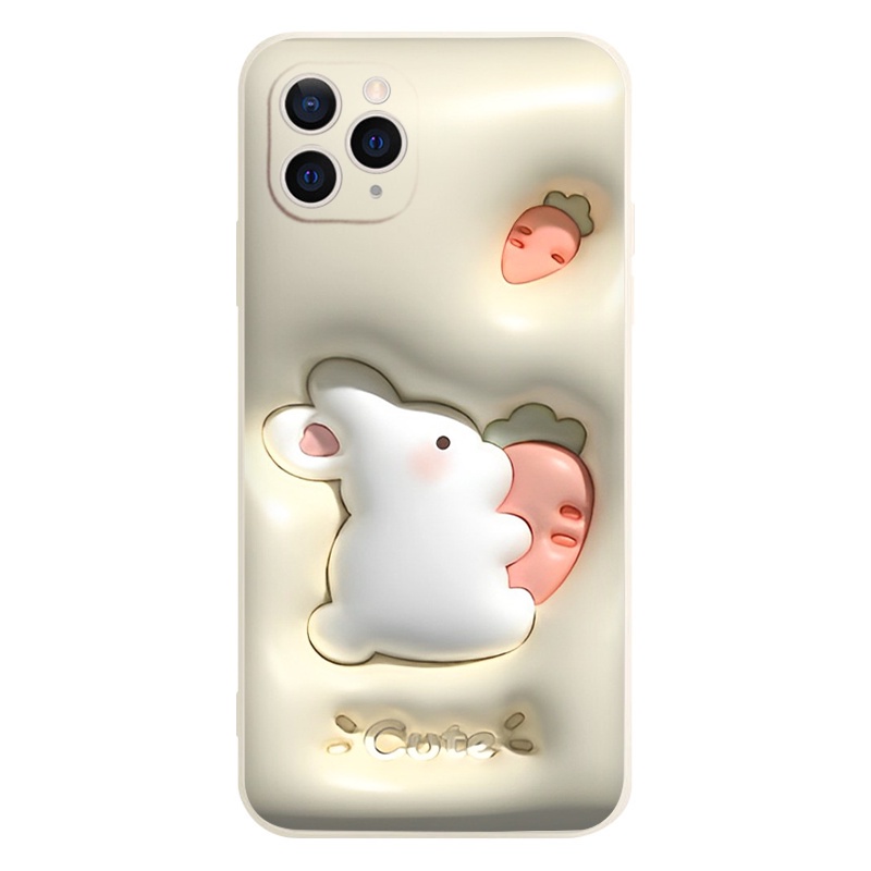 Ốp lưng iphone dẻo Thỏ trắng cà rốt 14 14pro 14prm 14plus 13 13pro 13prm 13mini 12 12pro 12prm 12mini e5107