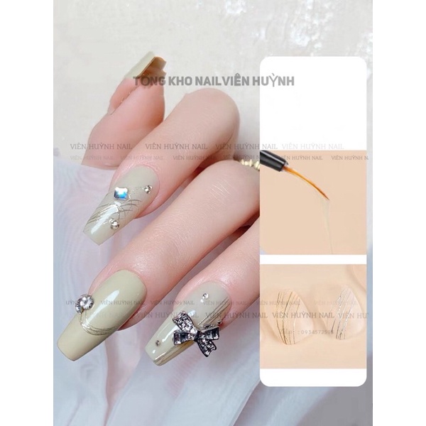 Gel nhện chà tráng gương - gel kéo sợi trong suốt dùng vẽ nổi và trang trí móng