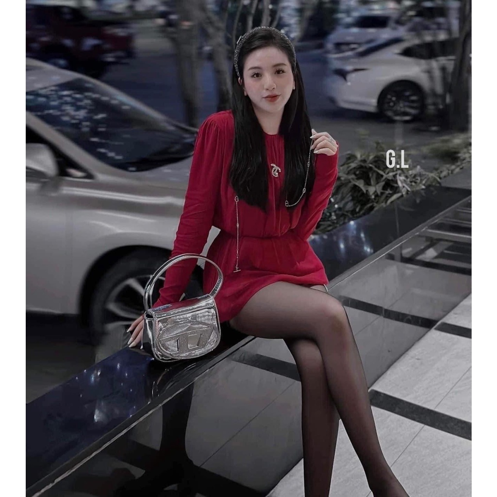 Túi D Hàng QC kèm 2 dây KẸP NÁCH - ĐEO CHÉO chất siêu đẹp,tag kim loại sz 20cm -14cm