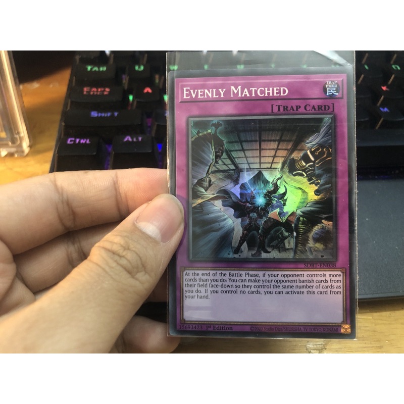 Thẻ bài Yugioh Evenly Matched - Super Rare