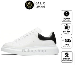 Giày Alexander Mc Queen MCQ Trắng Gót Đen bản trung đủ phụ kiện full tui hộp