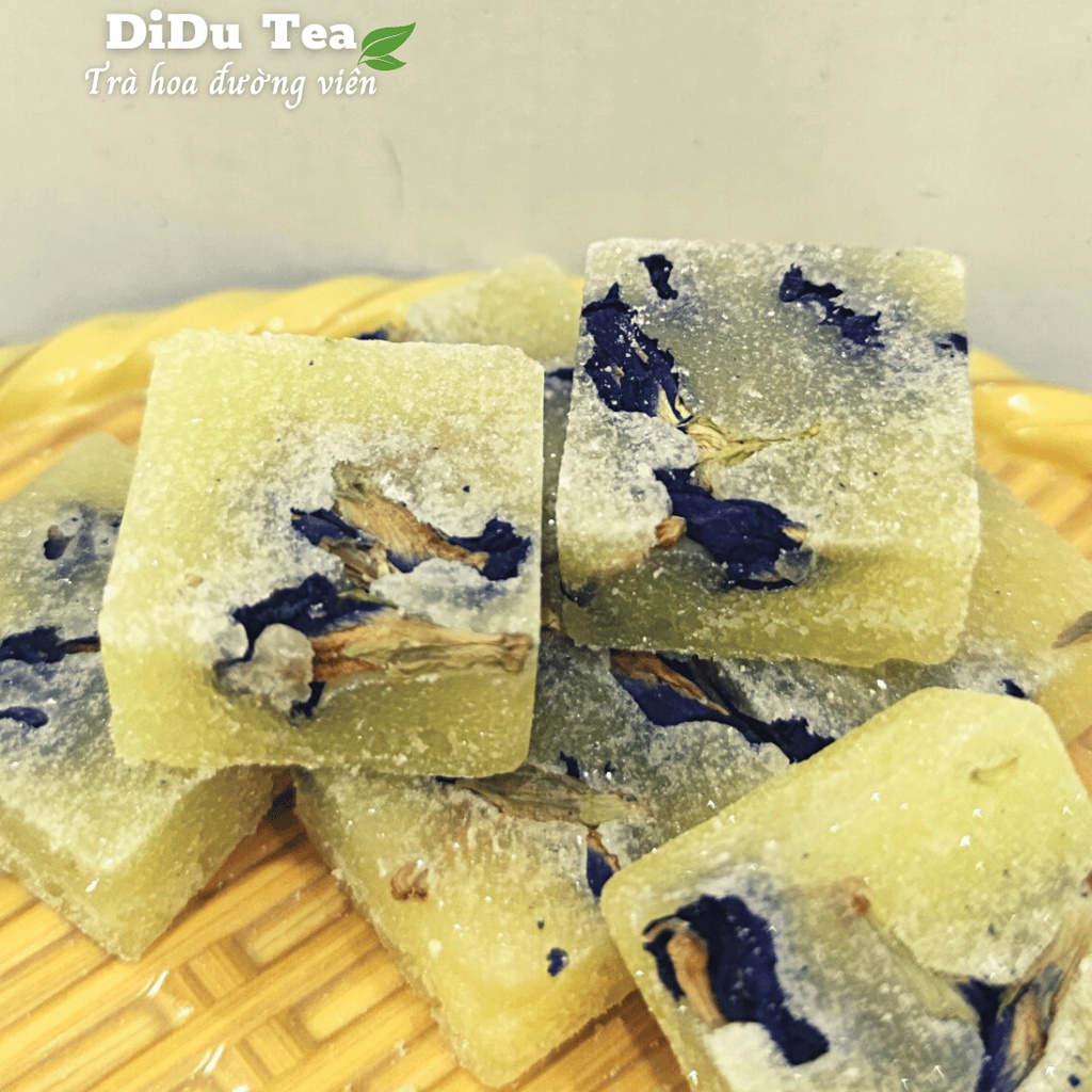 Trà hoa đậu biếc đường phèn Didu tea 1 túi 500gr gồm 24 viên