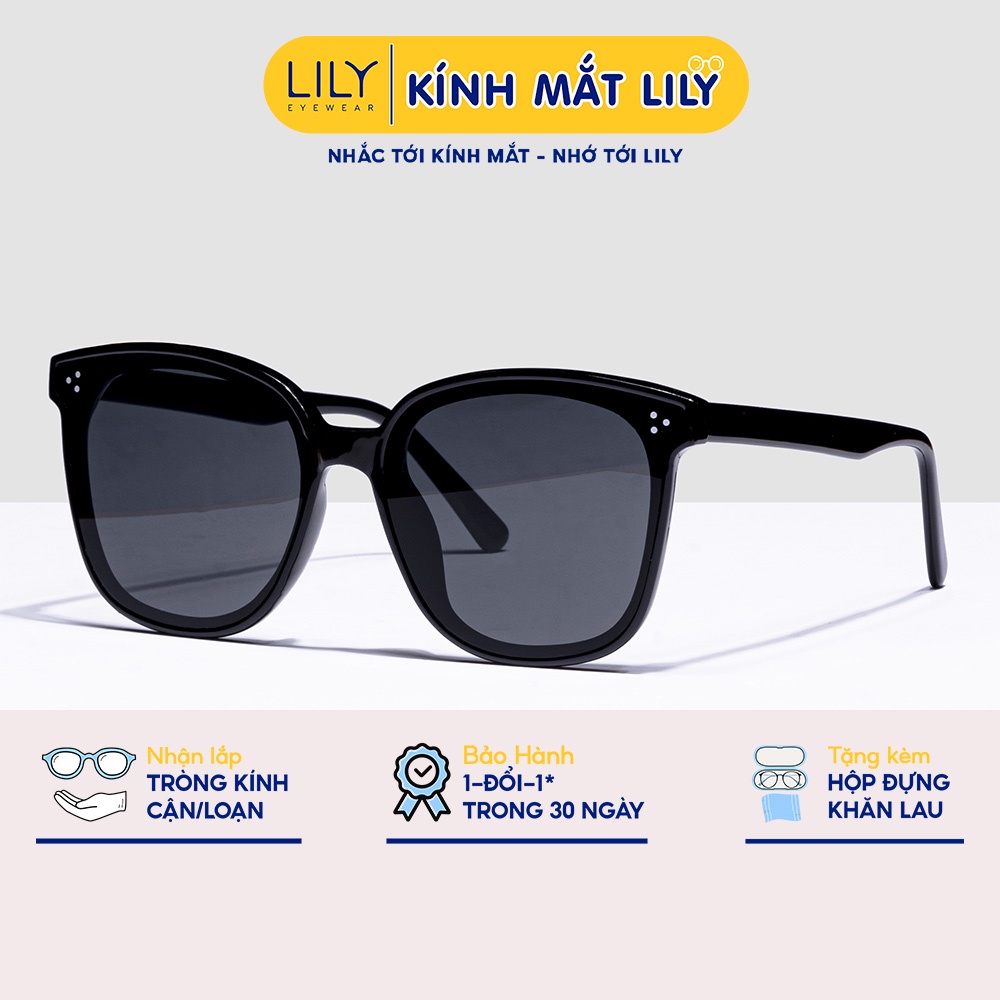 Kính mát nữ LILYEYEWEAR mắt to chống UV400 bảo vệ mắt đi đường đi du lịch thiết kế thời trang 8003