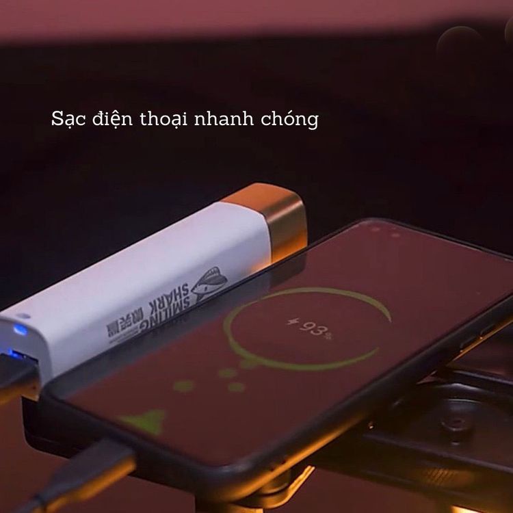 Đèn Pin 4 Chế Độ Tích Hợp Sạc Dự Phòng,USB, Đèn Sân Khấu Sáng Đa Năng Siêu Sáng