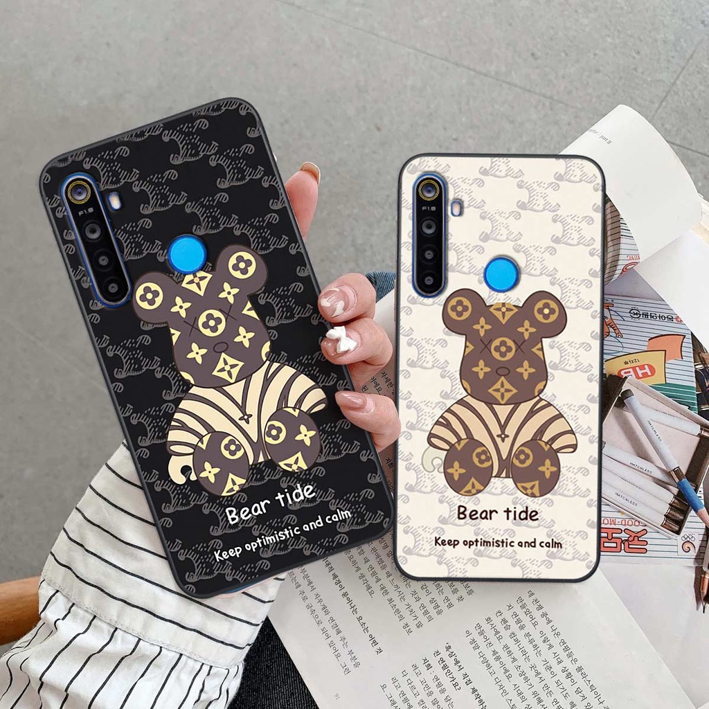 Ốp lưng Realme 5 / 5 Pro / C3 hình gấu bearbrick, smile thời trang, ốp lưng rẻ bền đẹp