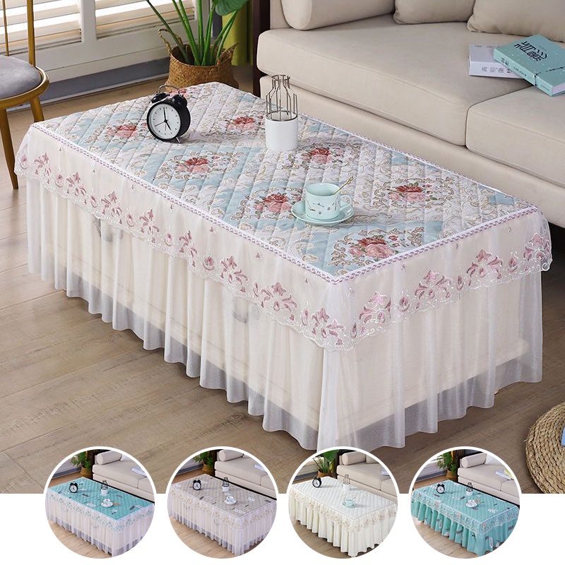 Bàn uống trà đầy túi đựng vải bàn dày, không có khăn trà, tấm thảm pha trà hình chữ nhật phòng khách, bàn trà, khăn trải bàn, chăn truyền hình.