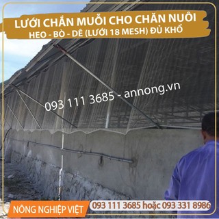 Lưới Chắn Côn Trùng Chắn Muỗi Cho Chuồng Trại, Nhà Ở, Khổ từ 1m đến 6m - Lưới chống muỗi cho chăn nuôi heo, bò, dê
