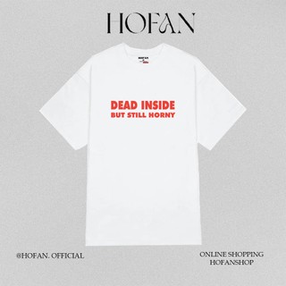 Áo thun tay lỡ unisex nam nữ dead inside but still horny cotton form rộng oversize