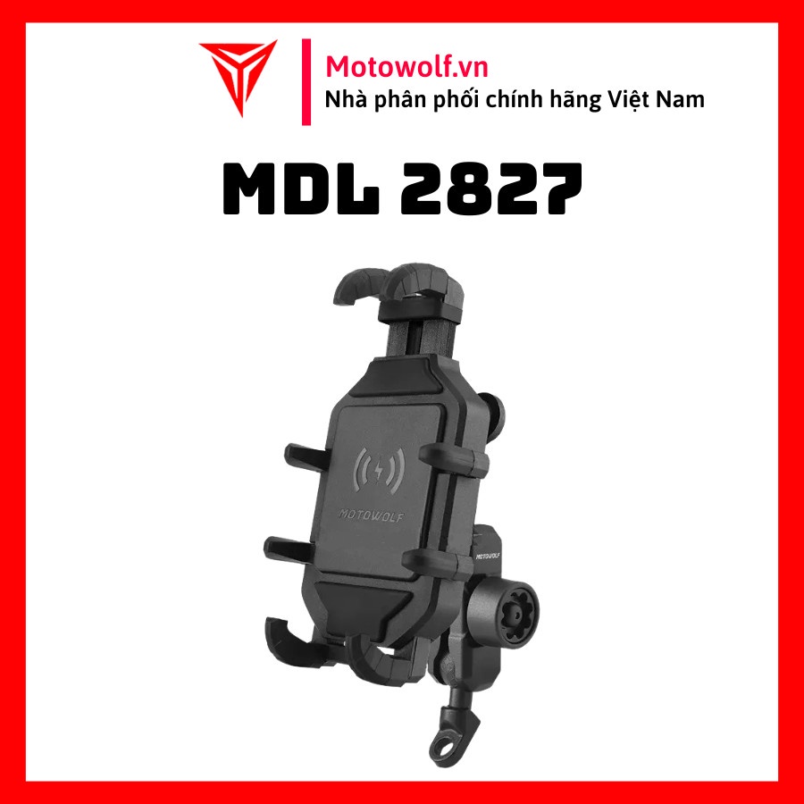 GIÁ GẮN ĐIỆN THOẠI TRÊN XE MÁY MOTOWOLF MDL2827 CHÍNH HÃNG (CÓ CHỐNG RUNG) - Motowolf Việt Nam Chính Hãng