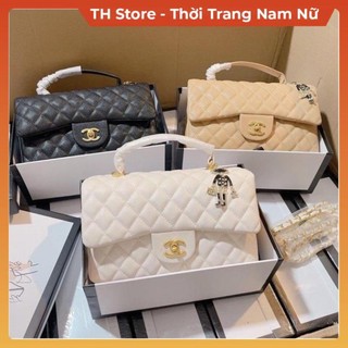 Túi xách nữ cầm tay Cha Neo clatsic da xịn , Túi đeo cheo đeo vai màu đen trắng kem tặng kèm Sticker fullbox TH Store