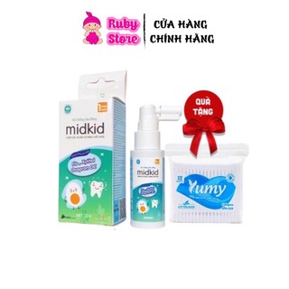 Xịt chống sâu răng Midkid cho trẻ từ 1 tuổi chính hãng + tặng gói tăm bông