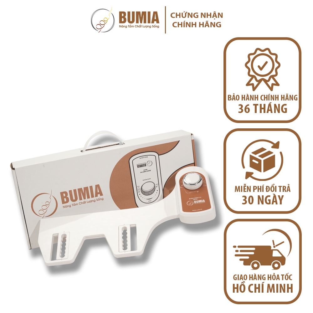 Combo 2 vòi xịt vệ sinh hậu môn và vệ sinh phụ khoa phụ nữ Bumia bidet, thiết bị vệ sinh thông minh, BH 3 năm, mã BM02