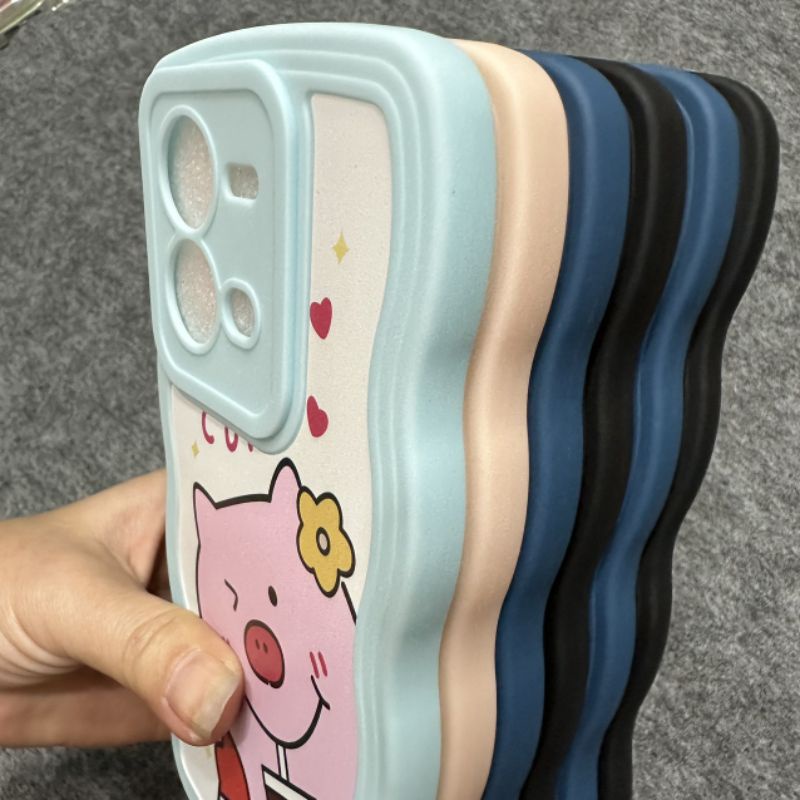 Case ốp lưng Vivo V25 / V25E dẻo nhiều hình siêu dễ thương viền lượn sóng bảo vệ camera