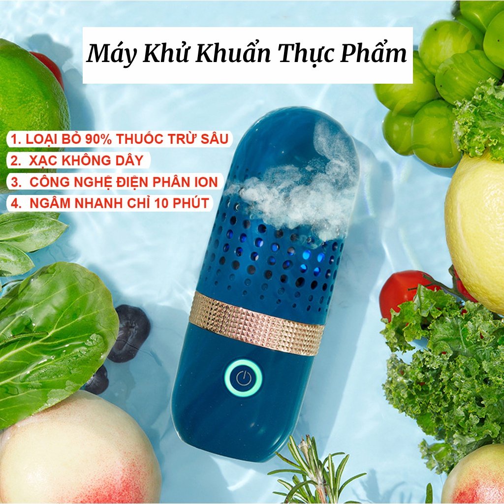 Máy Khử Trùng,Tiệt Trùng Hoa Quả,Máy Rửa Rau Tự Động Không Dây Sử Dụng Cho Gia Đình Máy Lọc Làm Sạch Rau