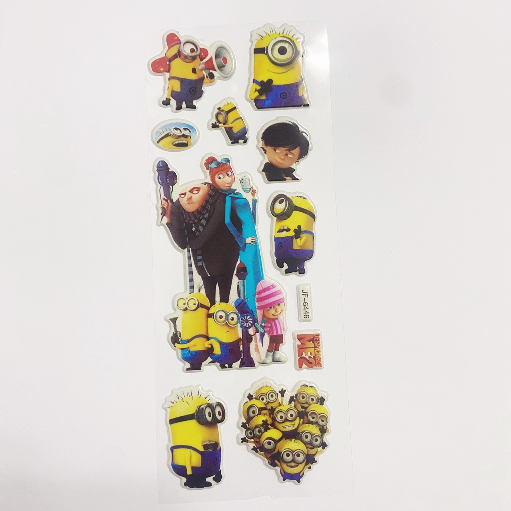 Tấm sticker nổi 3d nhiều mẫu dễ thương cute TY0363