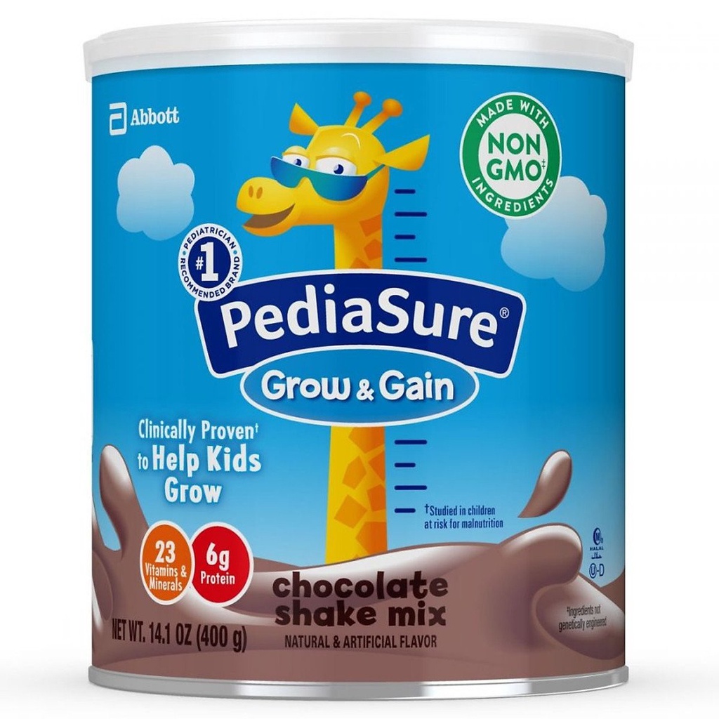 Sữa PediaSure Mỹ Grow & Gain Vanilla, Strawberry, Chocolate, Sữa Công Thức 400g