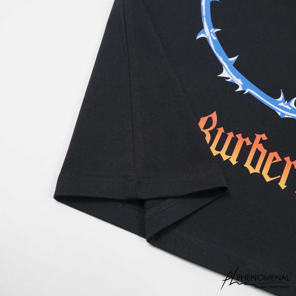 ÁO THUN BURBERRY THORN AND LOGO , ÁO THUN BBR VÒNG TRÒN GAI NAM NỮ UNISEX