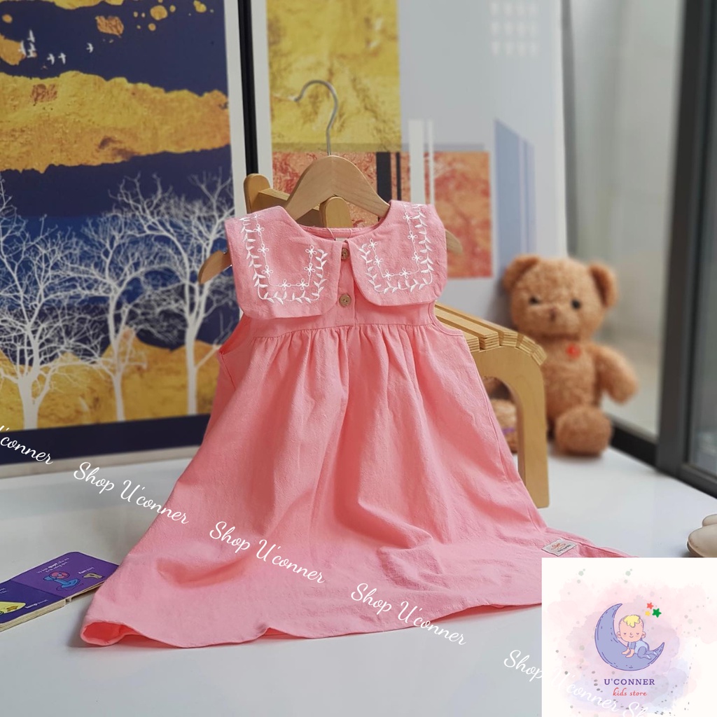 Váy bé gái, đầm bé gái, váy công chúa bé gái Màu hồng, size 1-8 tuổi, size 12-36kg
