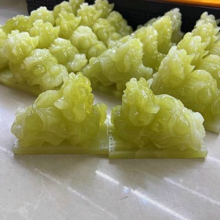 Tỳ hưu phong thủy, cặp tỳ hưu đá ngọc pakistan 10cm