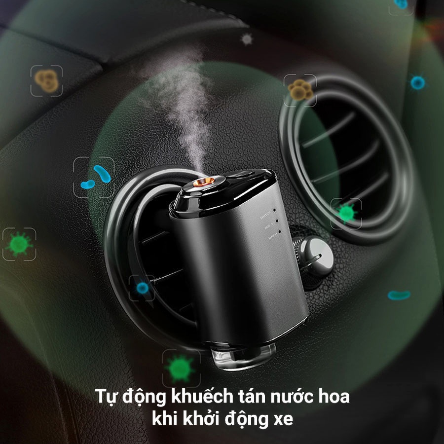 Máy khuếch tán nước hoa ô tô Xiaomi Thương hiệu ILIKE Chip AI tự động phun khi xe khởi động