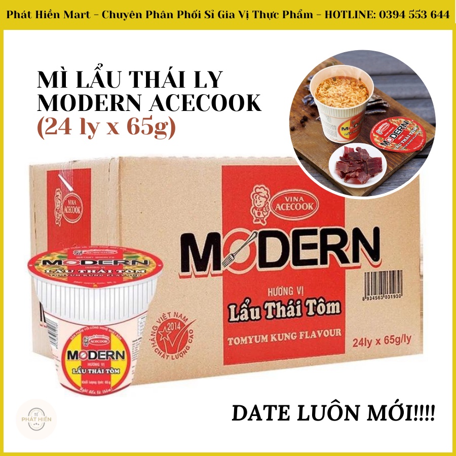 Mì Tôm Lẩu Thái Ly Modern Acecook Thùng 24 Ly