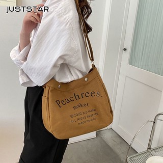 JUST STAR Túi xách đeo vai chất liệu vải bạt thời trang cho nữ