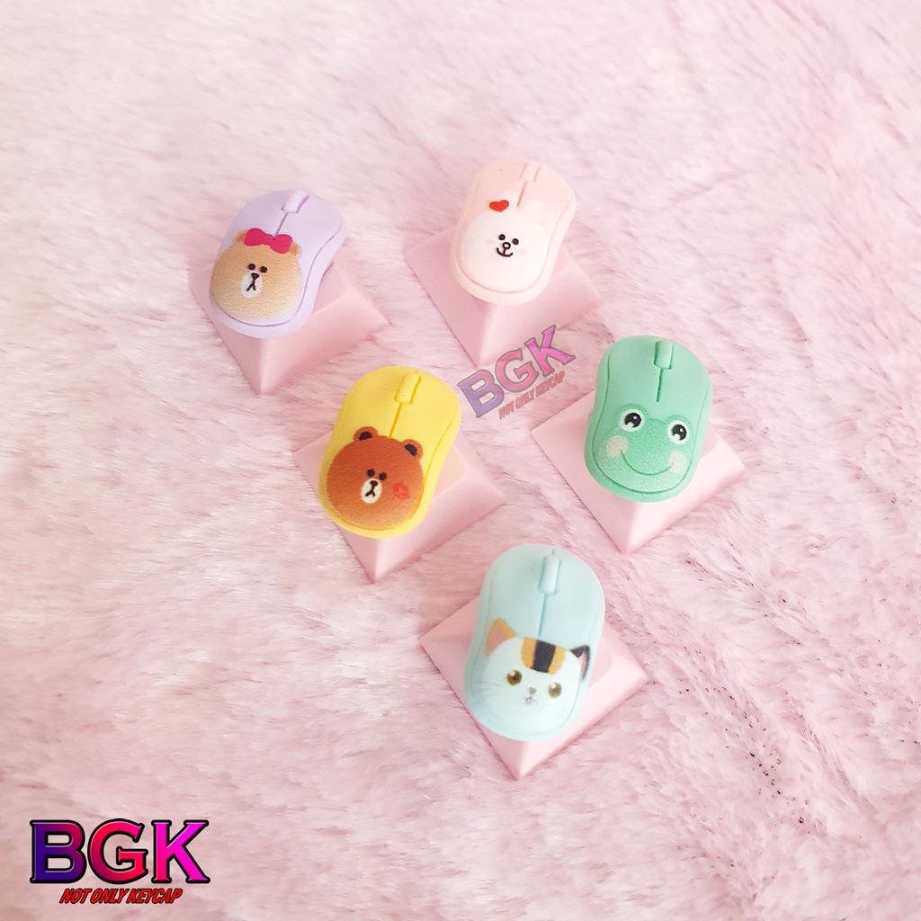 Keycap Lẻ Nút Bàn Phím Cơ Hình Chuột Máy Tính Siêu Dễ Thương