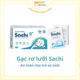 Gạc rơ lưỡi Sachi làm sạch răng miệng cho bé Herbaby