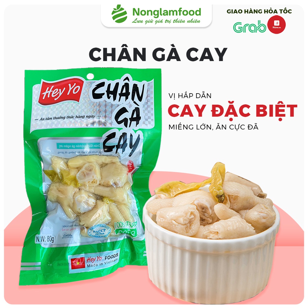 Chân gà cay xả ớt heyyo siêu ngon 80g đồ ăn vặt chân gà Việt Nam giai ...
