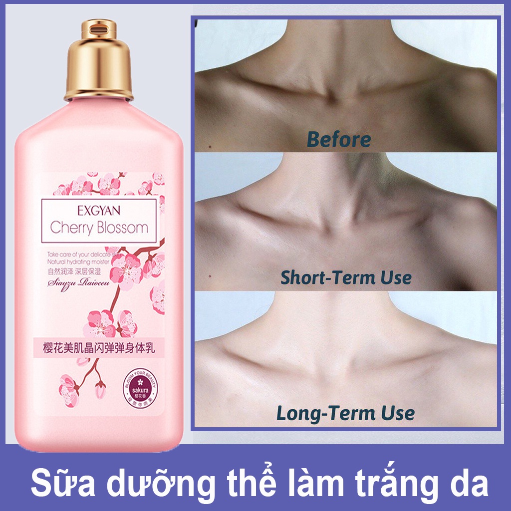 Sữa Tắm làm trắng da 260ml,Làm trắng cơ thể nhũ tương dưỡng ẩm Chăm sóc da Cải thiện da xỉn màu