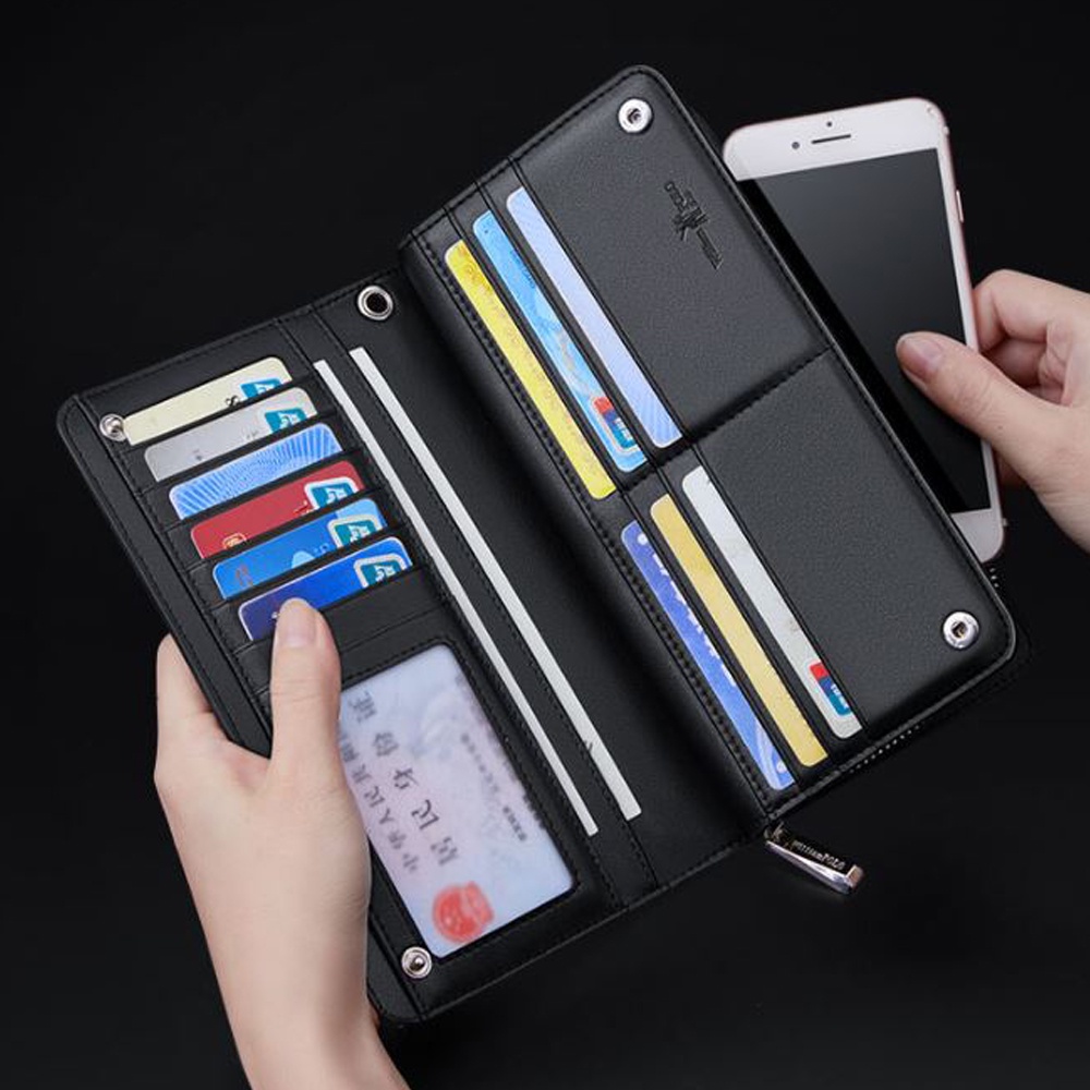 Ví dài nam , ví nam cao cấp Williampolo chất liệu da bò nguyên tấm V16